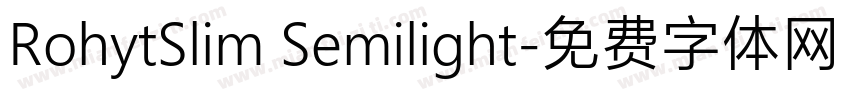 RohytSlim Semilight字体转换